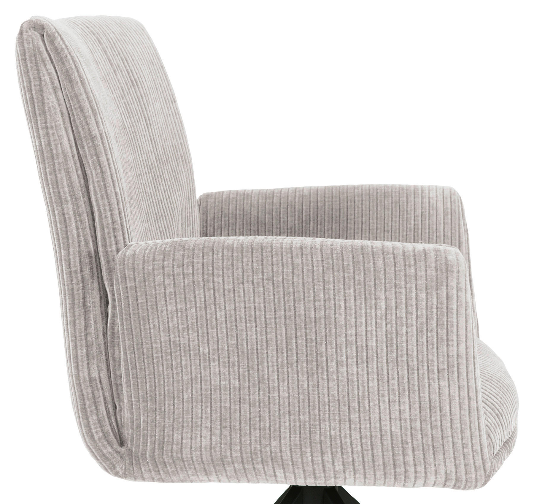 ARMLEHNSTUHL  in Cord  - Beige/Schwarz, Design, Textil/Metall (65/90/60cm) - Novel