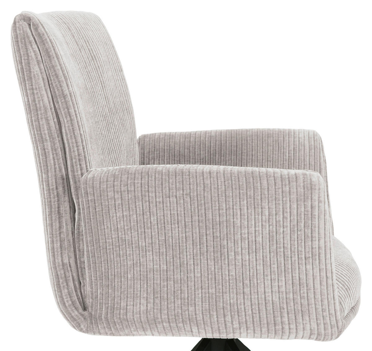 ARMLEHNSTUHL  in Cord  - Beige/Schwarz, Design, Textil/Metall (65/90/60cm) - Novel