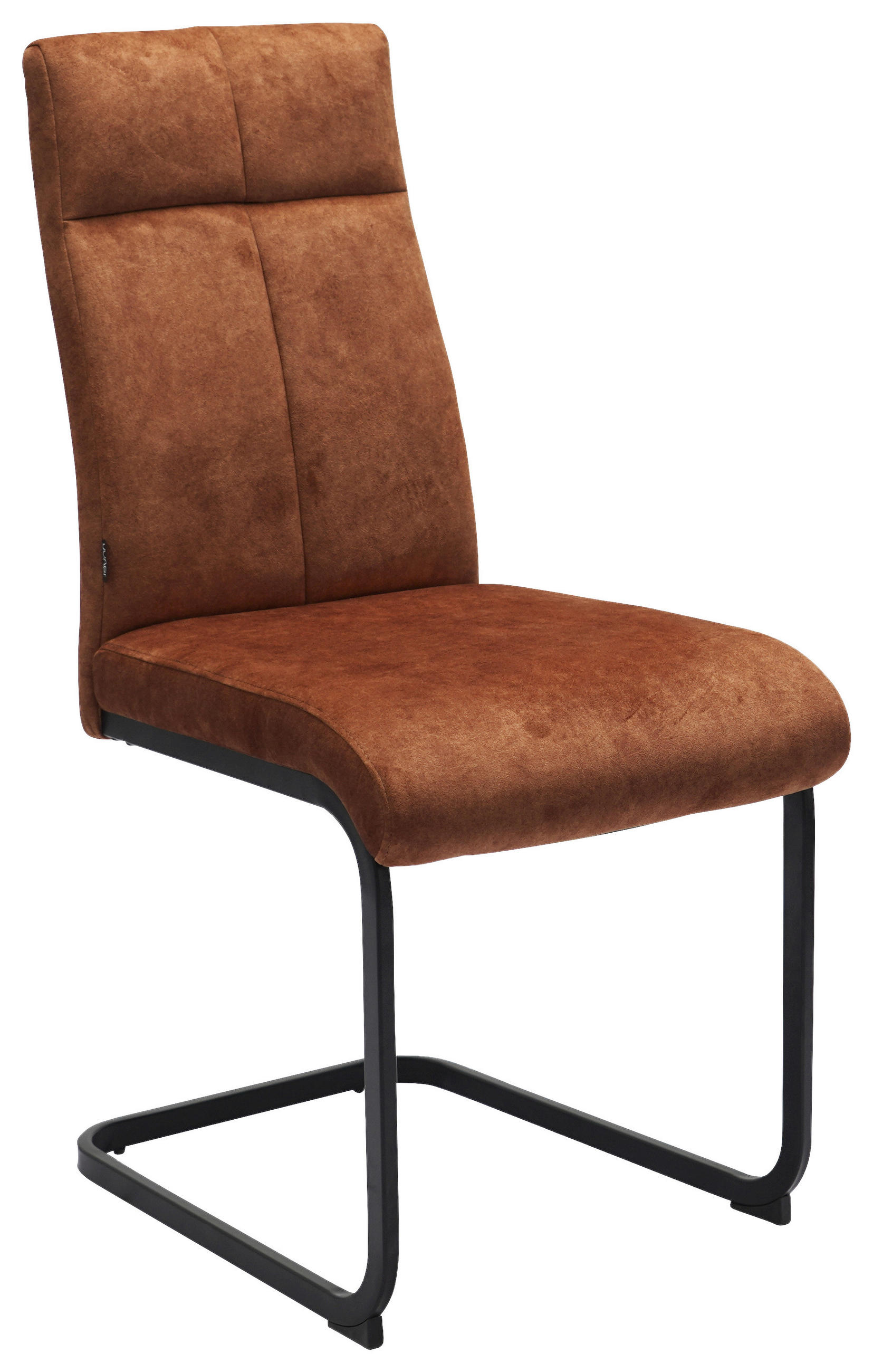 SCHWINGSTUHL  in Eisen Webstoff  - Rostfarben/Schwarz, Design, Textil/Metall (45/92/62cm) - Novel