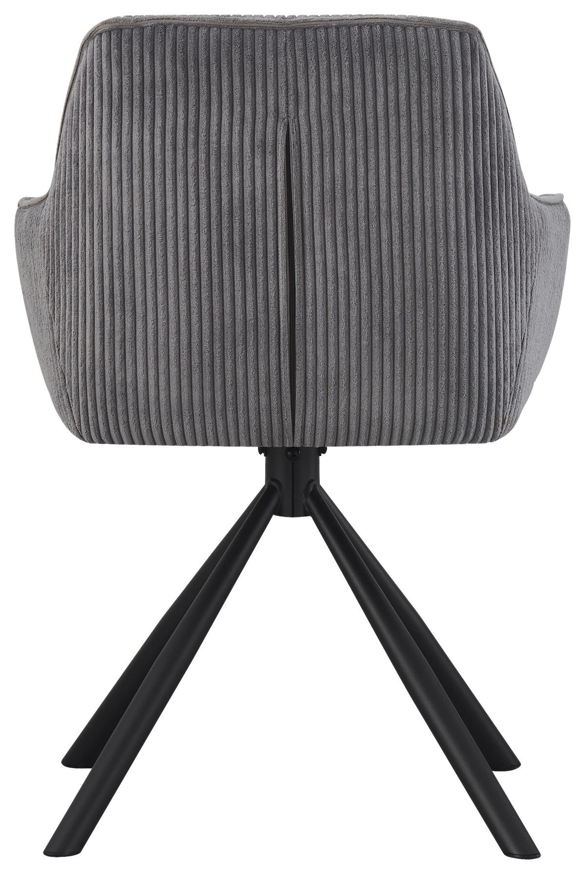ARMLEHNSTUHL  in Eisen Cord  - Dunkelgrau/Schwarz, Design, Textil/Metall (56/83/62cm) - Carryhome