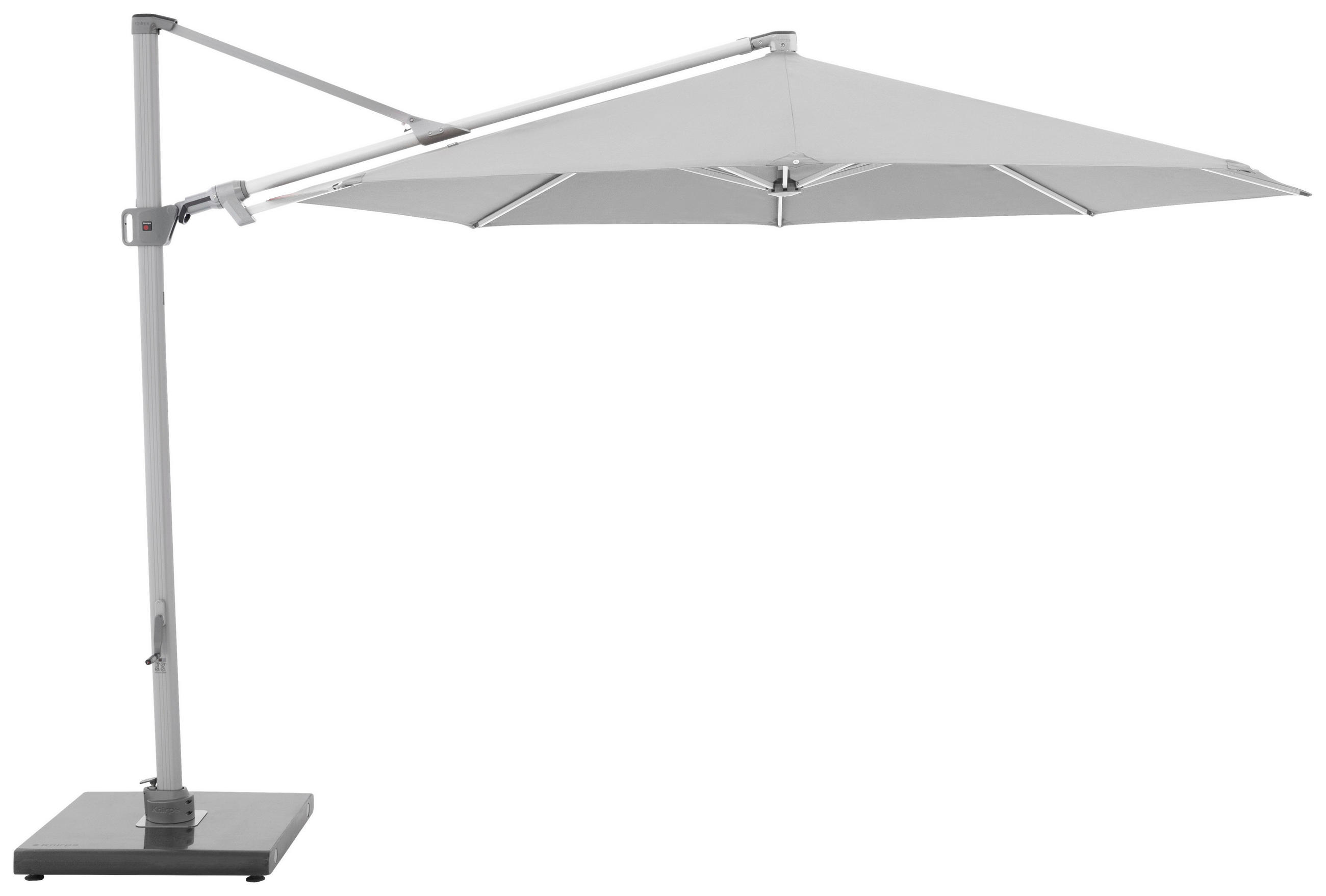 AMPELSCHIRM 340 cm Hellgrau  - Silberfarben/Hellgrau, Basics, Textil/Metall (340/340cm) - KNIRPS