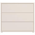 KOMMODE , 95/83/42 cm, 3 Schublade(n)  - Sandfarben/Silberfarben, Trend, Holzwerkstoff/Kunststoff (95/83/42cm) - Carryhome