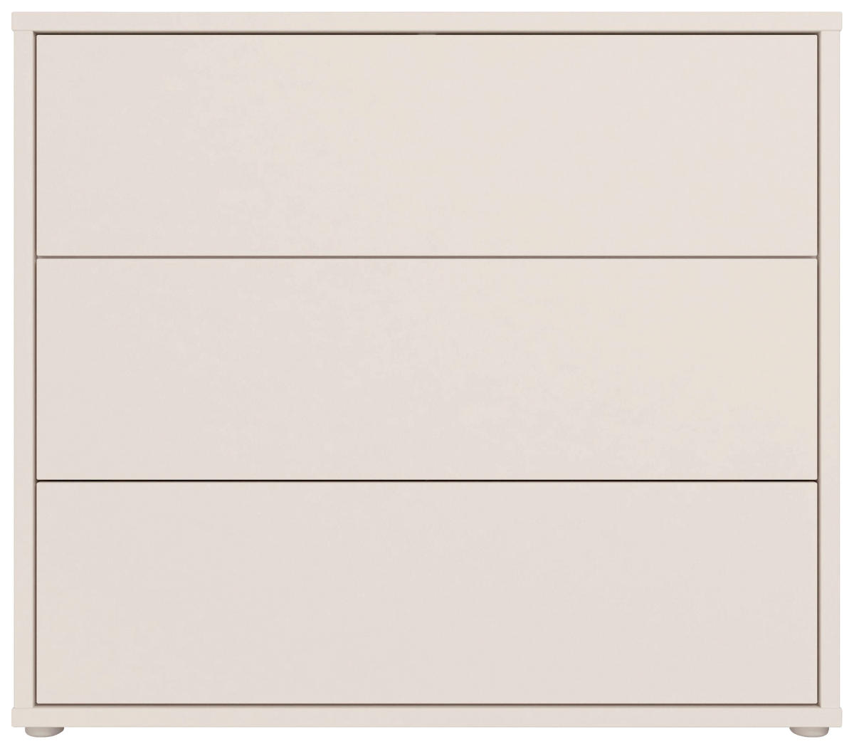 KOMMODE , 95/83/42 cm, 3 Schublade(n)  - Sandfarben/Silberfarben, Trend, Holzwerkstoff/Kunststoff (95/83/42cm) - Carryhome