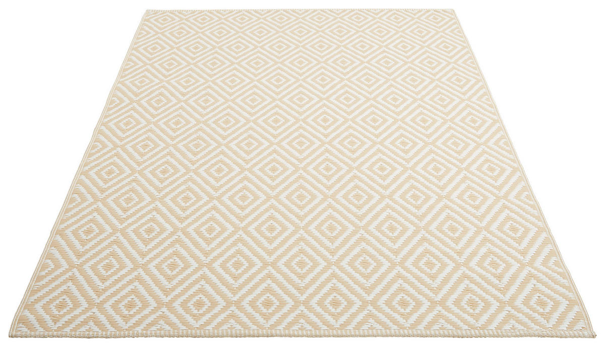 OUTDOORTEPPICH 160/230 cm Ibiza Beige, Weiß  - Beige/Weiß, Trend, Textil (160/230cm) - Boxxx
