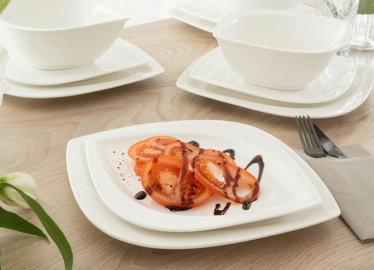 TAFELSERVICE Melbourne 12-teilig  - Weiß, Basics, Keramik - Creatable