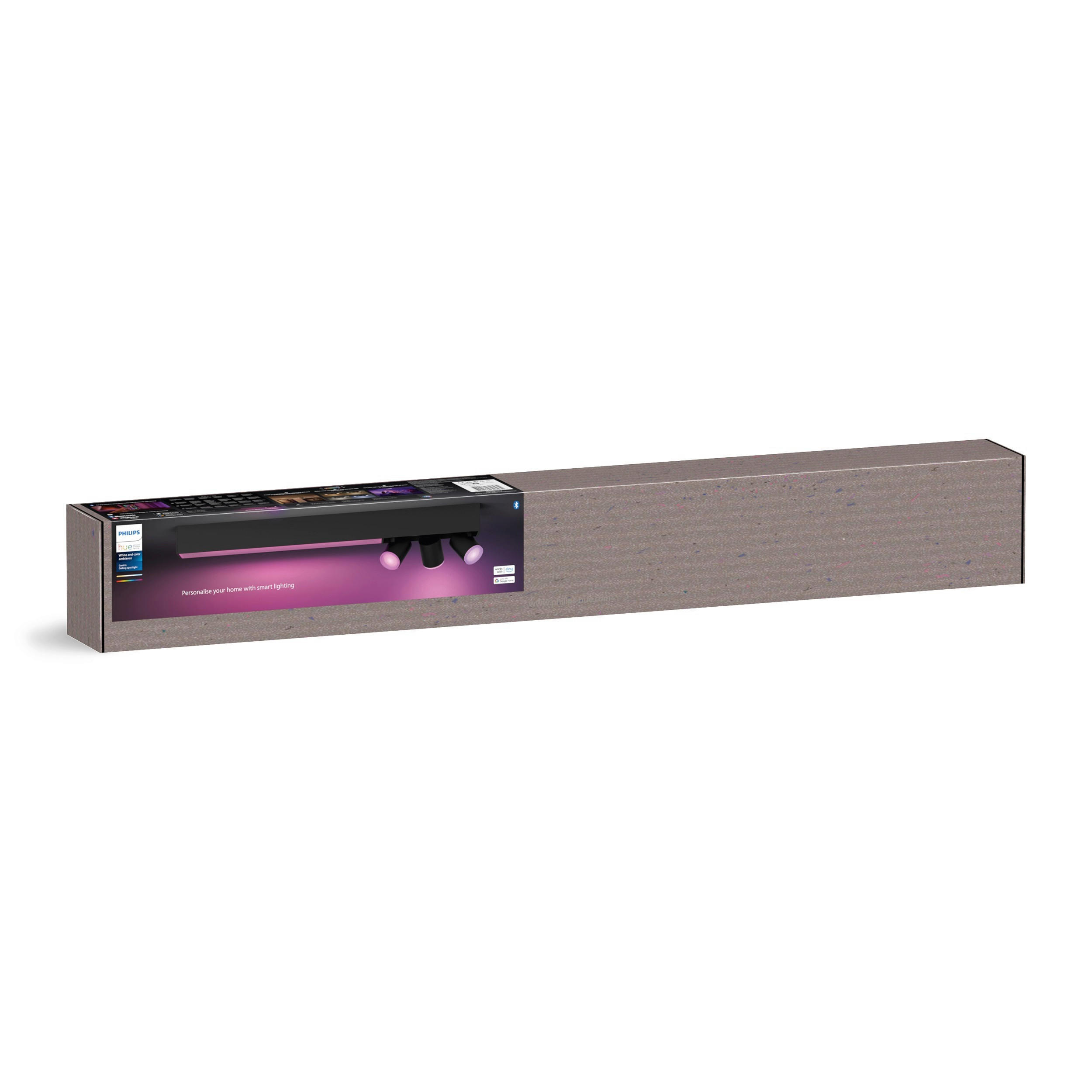 LED-DECKENLEUCHTE 78,20/12,70/8,50 cm - Schwarz, Design, Metall (78,20/12,70/8,50cm) - Philips HUE