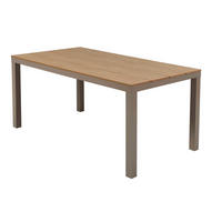 GARTENTISCH Metall, Kunststoff Naturfarben, Champagner rechteckig  - Champagner/Naturfarben, KONVENTIONELL, Kunststoff/Metall (160/90/76cm) - Gardenson