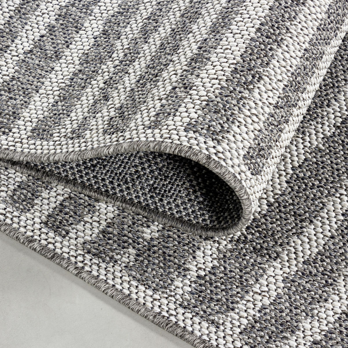 FLATVÄVD MATTA 80/150 cm Aruba  - grå, Design, textil (80/150cm) - Novel