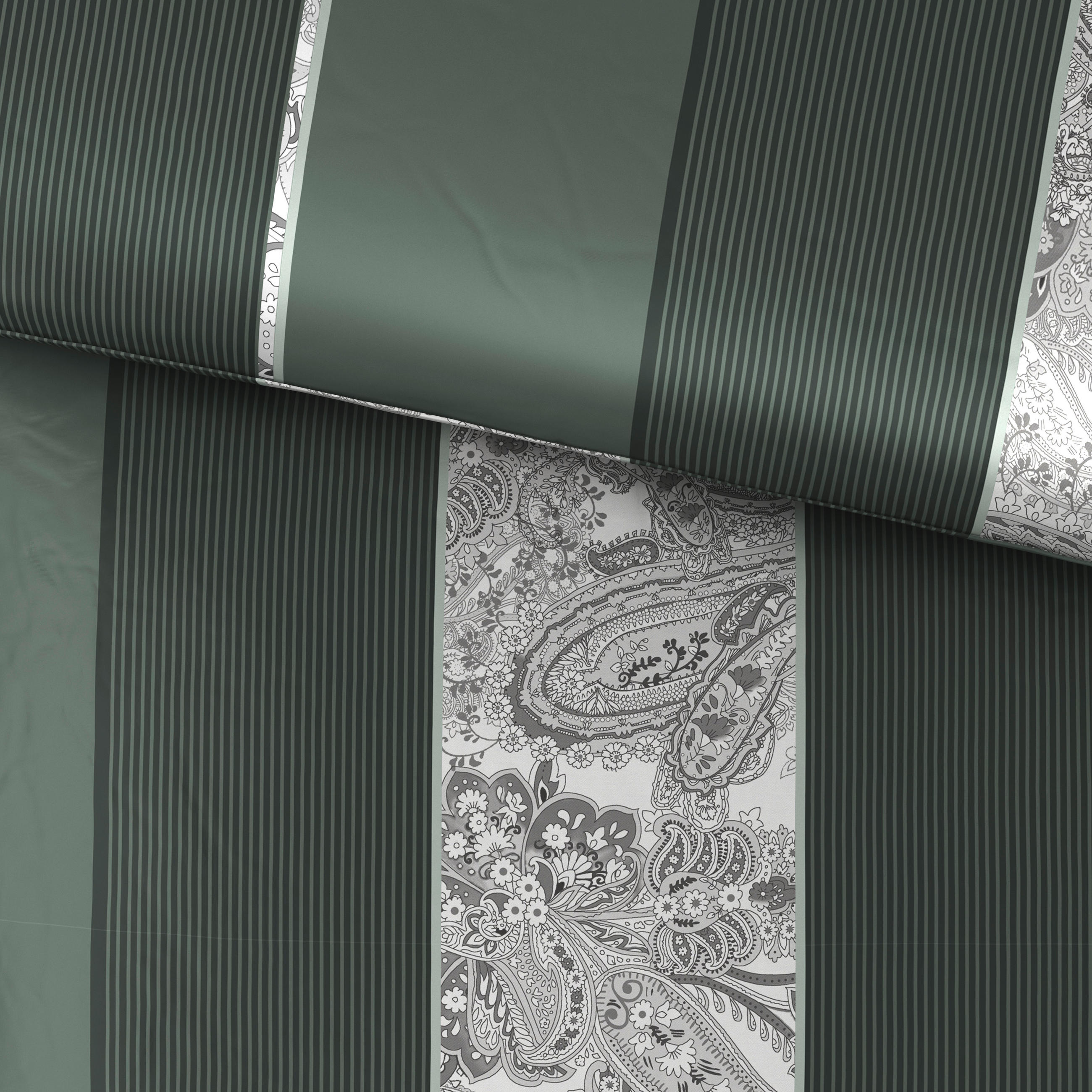 BETTWÄSCHESET Satin 160/210 cm  65 cm/100 cm  - Grün, Design, Textil (160/210cm) - Dieter Knoll