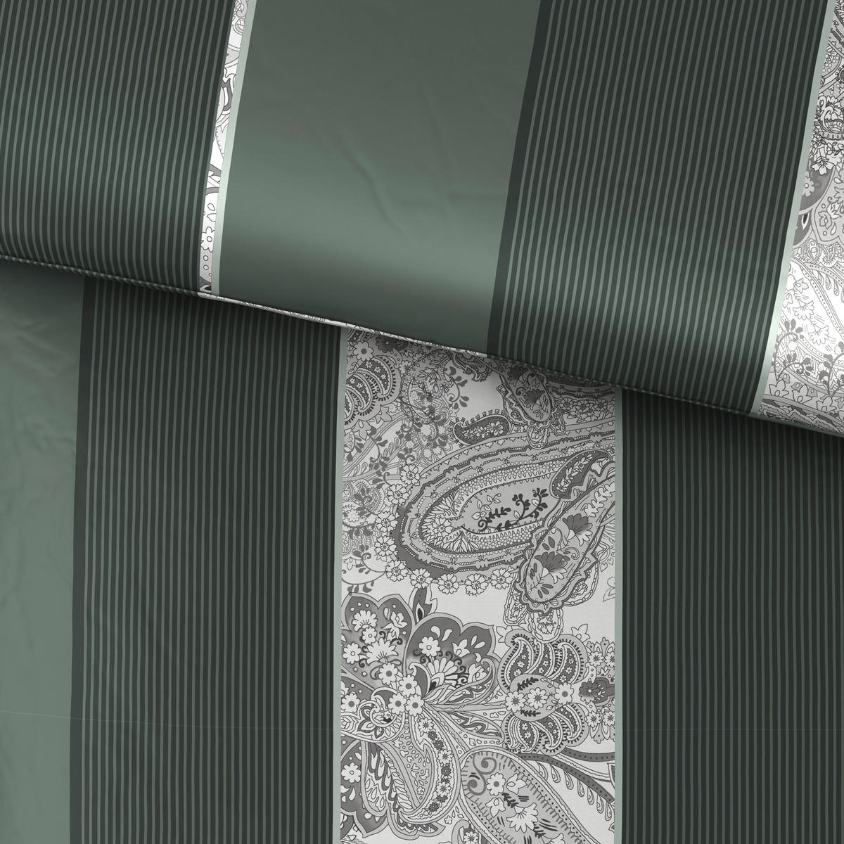 BETTWÄSCHESET Satin 160/210 cm  65 cm/100 cm  - Grün, Design, Textil (160/210cm) - Dieter Knoll