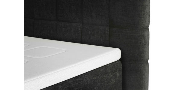 BOXSPRINGBETT 180/200 cm  in Schwarz  - Eichefarben/Schwarz, Design, Holz/Textil (180/200cm) - Esposa