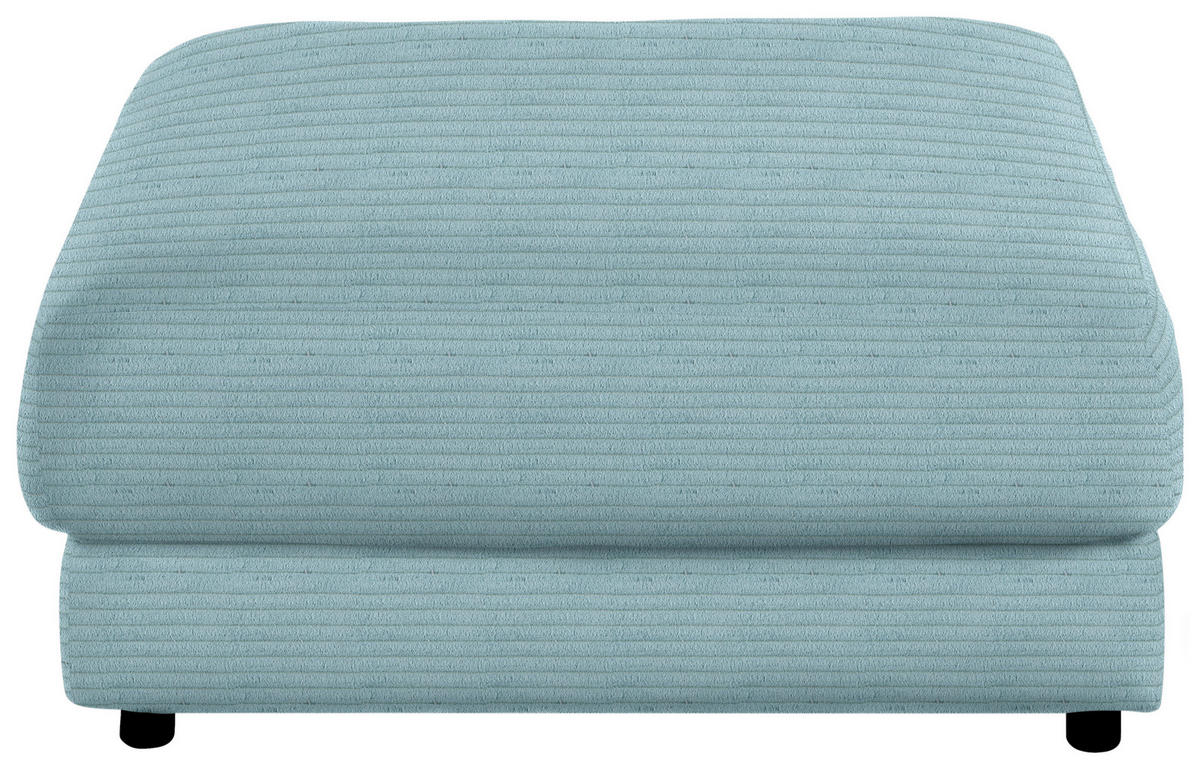 HOCKER in Textil Hellblau  - Schwarz/Hellblau, Design, Kunststoff/Textil (100/86/100cm) - Lomoco