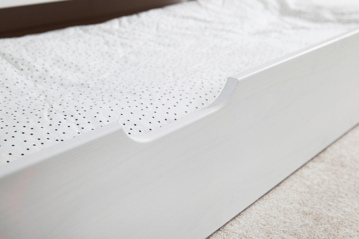 HAUSBETT 80/160 cm Weiss  - Weiss/Naturfarben, Modern, Holz/Textil (80/160cm) - MID.YOU