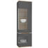 VITRINE Graphitfarben, Eichefarben - Eichefarben/Silberfarben, Design, Glas/Holzwerkstoff (60,1/206,1/38cm) - Hom`in VITRINE Graphitfarben, Eichefarben - Eichefarben/Silberfarben, Design, Glas/Holzwerkstoff (60,1/206,1/38cm) - Hom`in