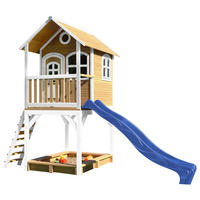 SPIELTURM 370/291/191 cm SPIELTURM SARAH  - Blau/Braun, KONVENTIONELL, Holz/Kunststoff (370/291/191cm) - Ambia Garden