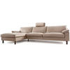 ECKSOFA CLASSICS 650 Hellgrau Echtleder  - Hellgrau/Schwarz, KONVENTIONELL, Leder/Metall (165/293cm) - Erpo