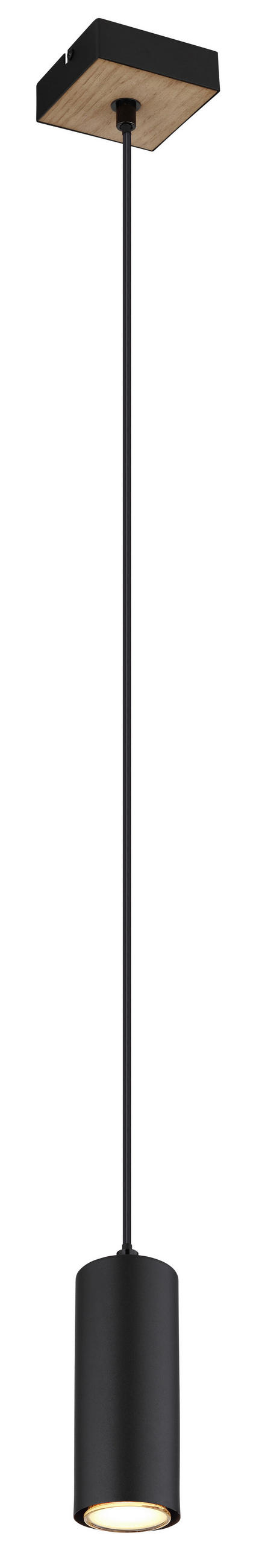 HÄNGELEUCHTE 9/9/120 cm    - Dunkelbraun/Schwarz, Design, Holzwerkstoff/Kunststoff (9/9/120cm) - Globo