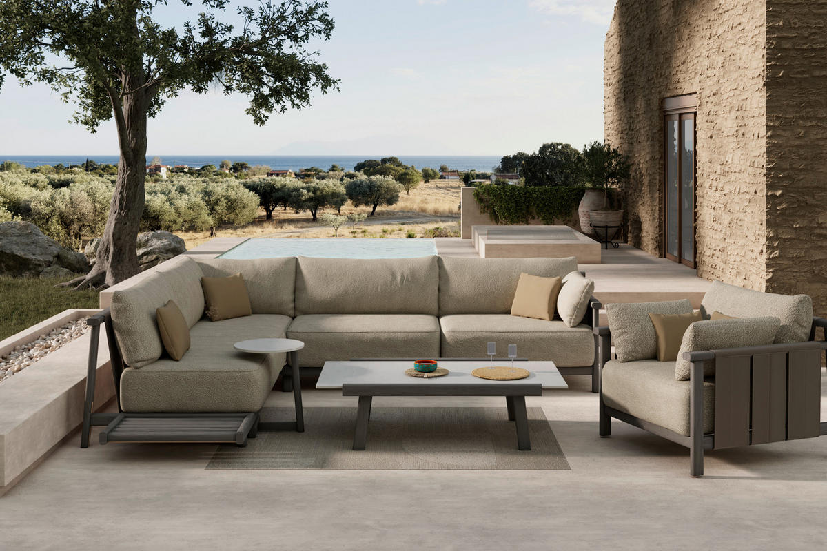 LOUNGESESSEL Anthrazit, Graphitfarben, Taupe Esche vollmassiv  - Taupe/Anthrazit, ROMANTIK / LANDHAUS, Holz/Textil (100/86/97,5cm) - Dieter Knoll