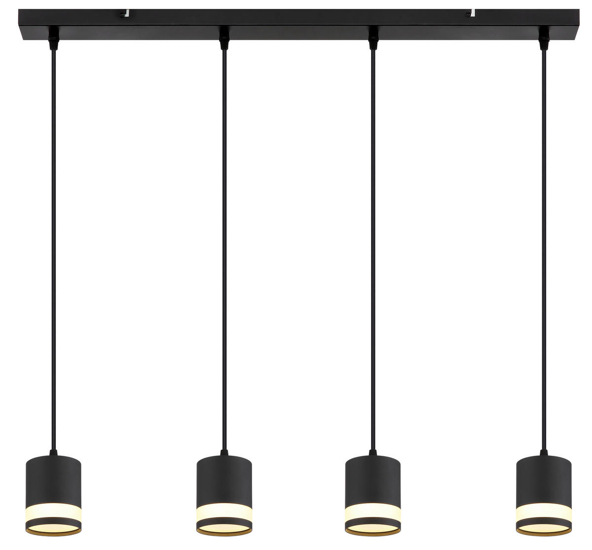 LED-HÄNGELEUCHTE 80/8,2/120 cm  - Schwarz/Weiß, Design, Kunststoff/Metall (80/8,2/120cm) - Globo
