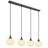 HÄNGELEUCHTE 99/18/120 cm    - Klar/Chromfarben, Konventionell, Glas/Kunststoff (99/18/120cm) - Globo