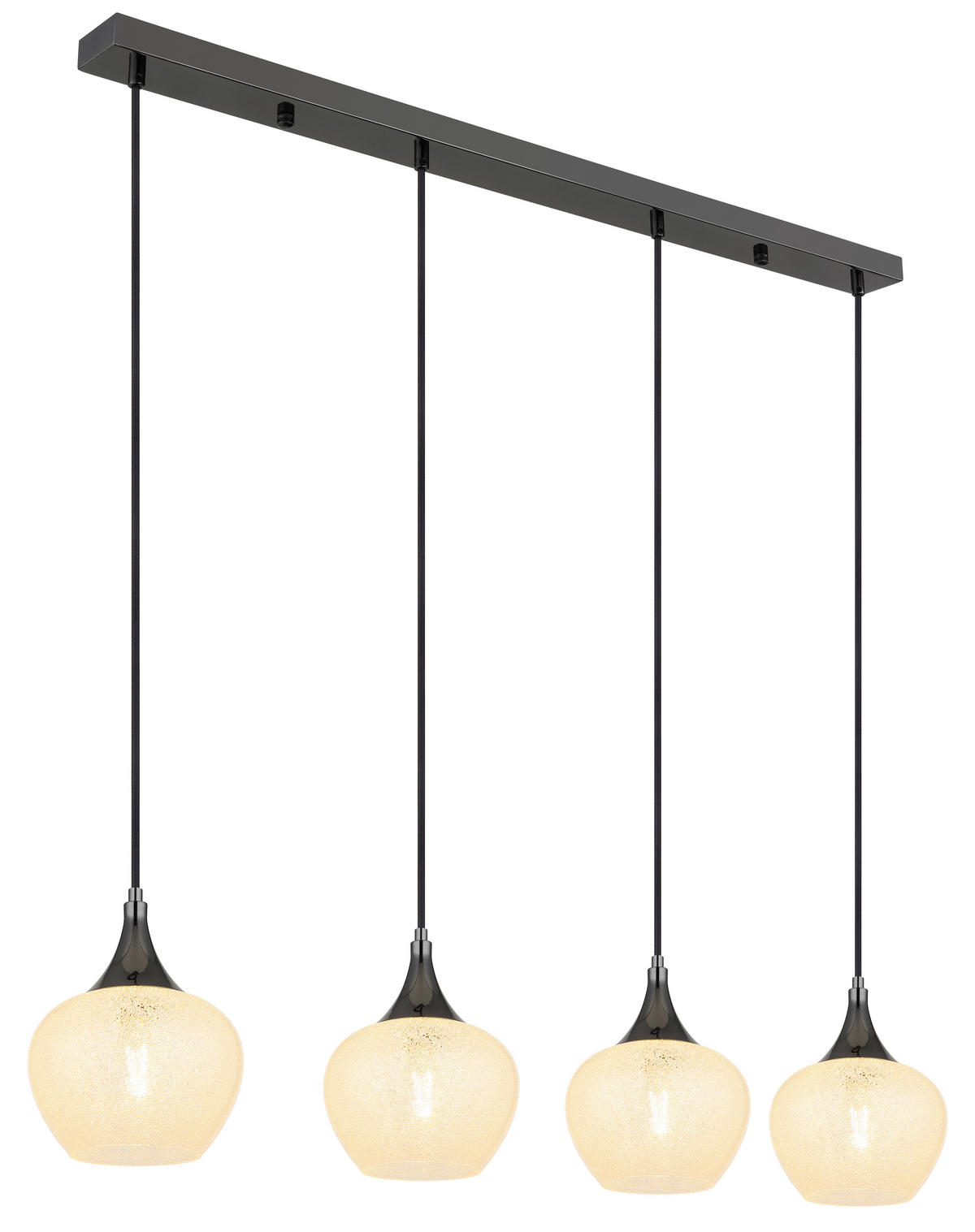 HÄNGELEUCHTE 99/18/120 cm    - Klar/Chromfarben, Konventionell, Glas/Kunststoff (99/18/120cm) - Globo