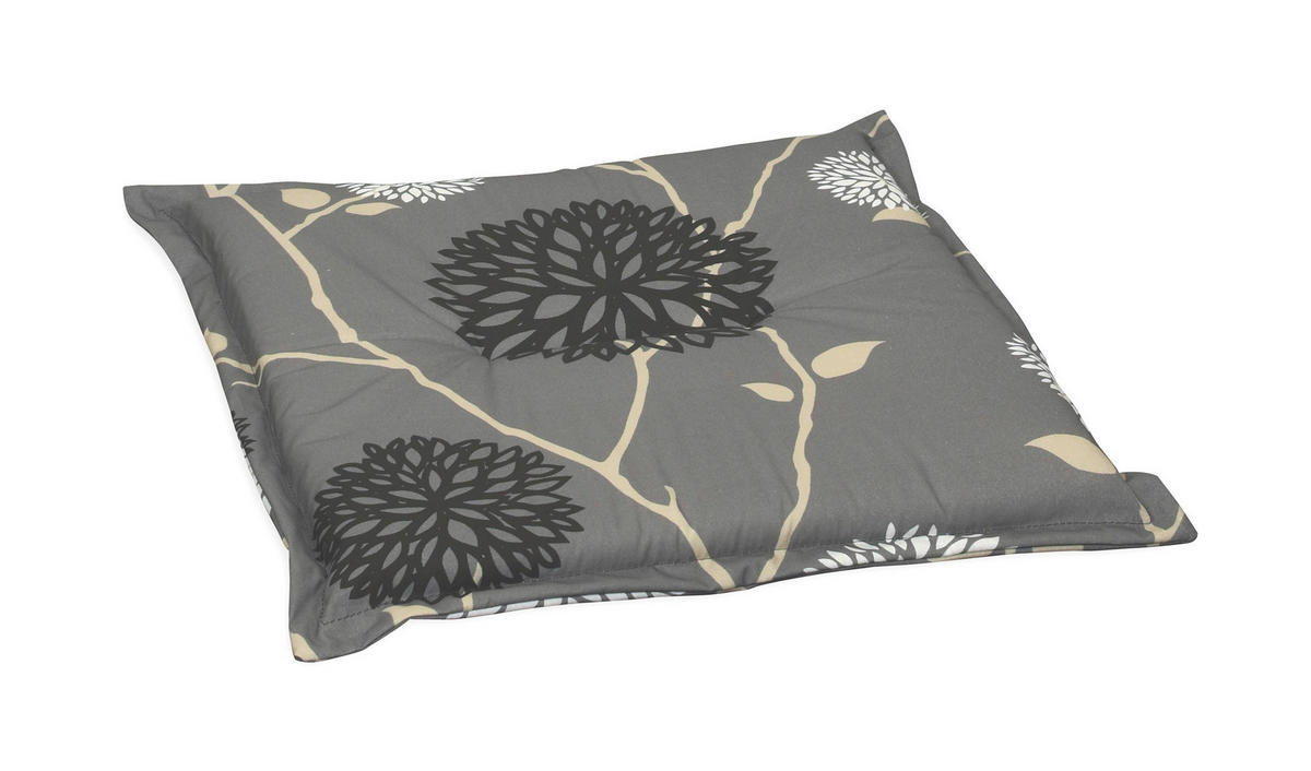 GARTENHOCKERAUFLAGE  - Beige/Schwarz, Design, Textil (48/4/48cm)