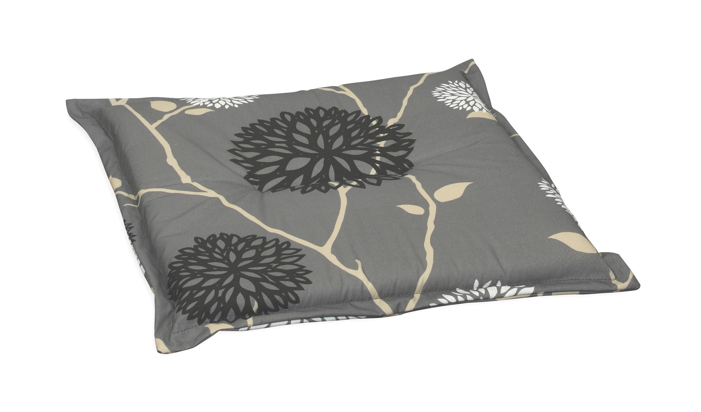 XXXLutz Gartenhockerauflage Grau, Schwarz, Weiß, Beige 48x4x48 cm