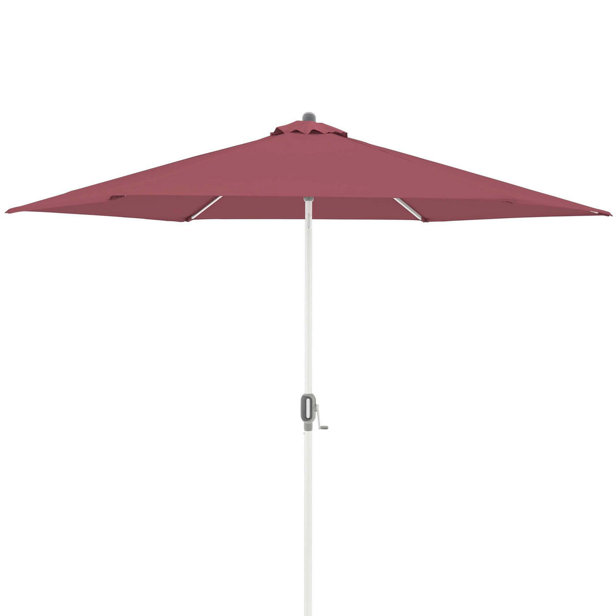 SONNENSCHIRM 305 cm Rot  - Silberfarben/Rot, KONVENTIONELL, Textil/Metall (305/305cm) - Doppler
