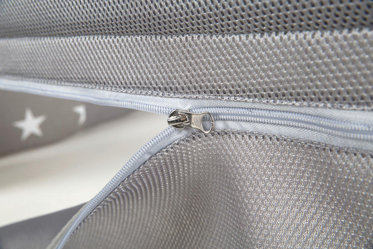 BEISTELLBETT roba Little Stars  - Taupe/Grau, Basics, Holzwerkstoff/Textil (66/79,5/126cm) - Roba