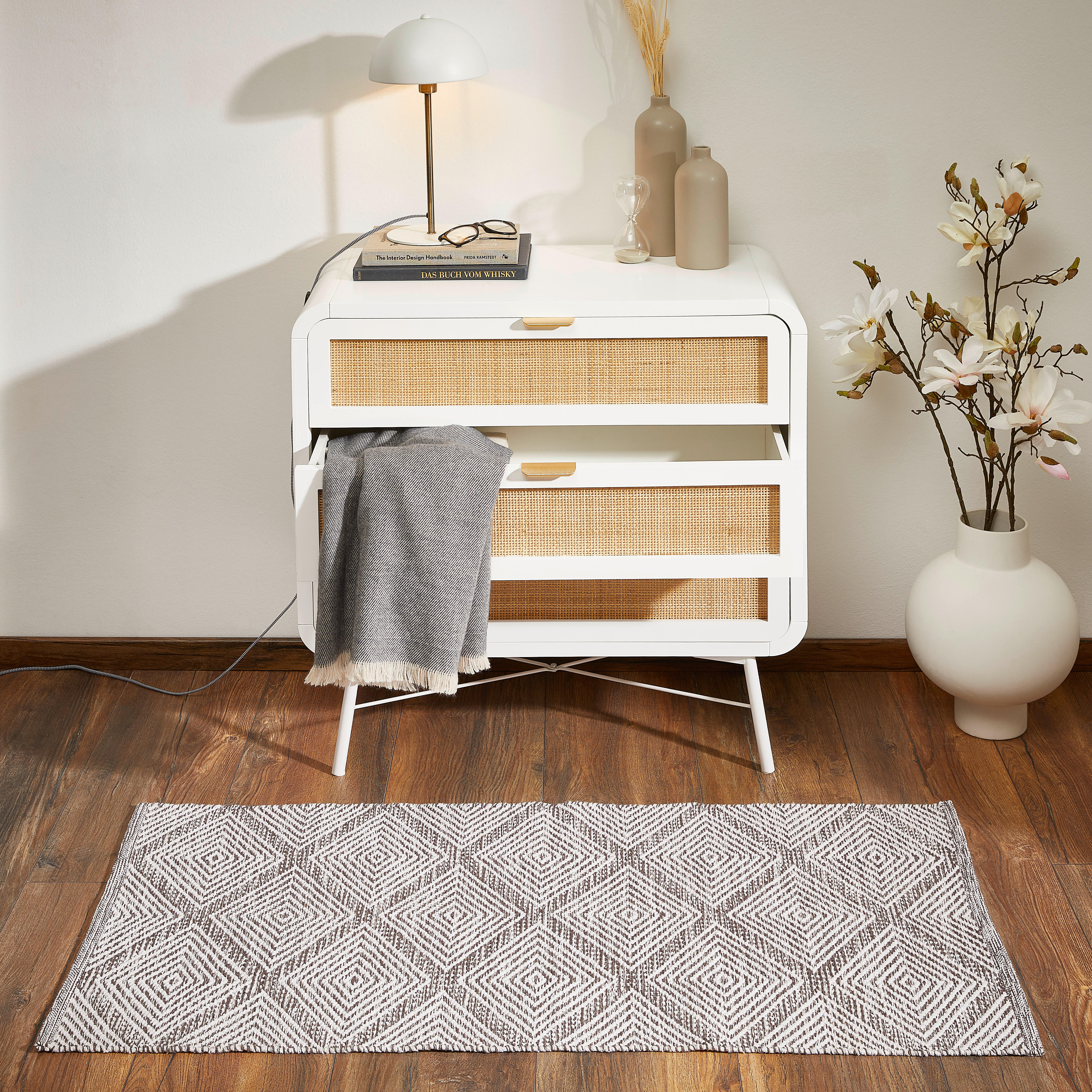 FLECKERLTEPPICH 60/120 cm Diamant Grey Grau  - Grau, Design, Textil (60/120cm) - Boxxx