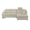 WOHNLANDSCHAFT in Velours Platinfarben  - Platinfarben/Chromfarben, Konventionell, Textil/Metall (264/217cm) - MID.YOU