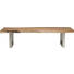 SITZBANK Akazie massiv Akaziefarben - Akaziefarben, LIFESTYLE, Holz/Metall (180/45/45cm) - Kare-Design