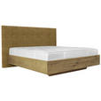 BOXSPRINGBETT 180/200 cm  in Goldfarben, Wildeiche  - Wildeiche/Goldfarben, Natur, Holz/Textil (180/200cm) - Valnatura