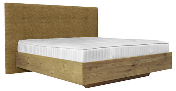 BOXSPRINGBETT 180/200 cm in Goldfarben, Wildeiche - Wildeiche/Goldfarben, Natur, Holz/Textil (180/200cm) - Valnatura