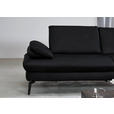 ECKSOFA in Echtleder Anthrazit  - Anthrazit/Schwarz, Design, Leder/Metall (325/157cm) - Dieter Knoll