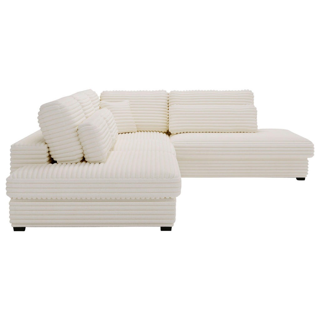 Thumbnail - Livetastic Ecksofa, Beige, Textil, 5-Sitzer, Füllung: Schaumstoff, Ottomane rechts, L-Form, 332x244 cm, Made in EU, seit...