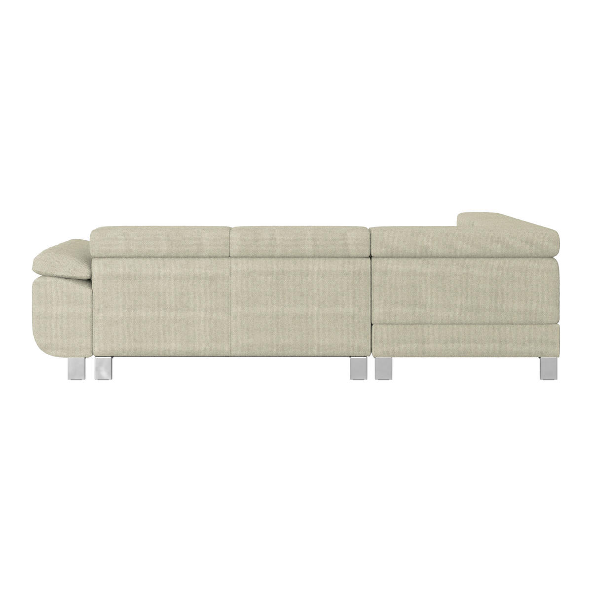 ECKSOFA Sandfarben Drell  - Sandfarben, MODERN, Textil/Metall (230/270cm) - MID.YOU