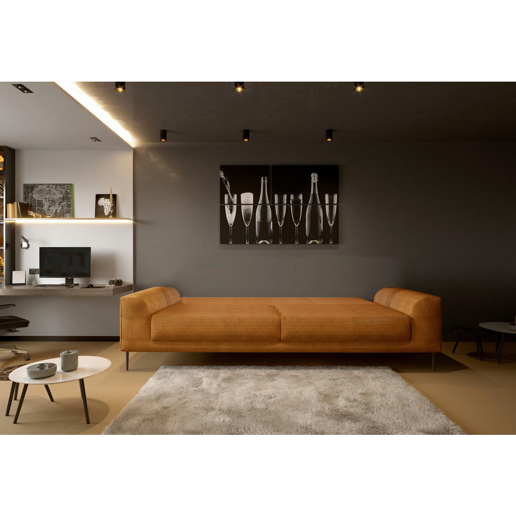 Thumbnail - Livetastic Schlafsofa, Currygelb, Textil, Uni, 2-Sitzer, Füllung: Schaumstoff, 250x89x105 cm, Reach, Made in EU, FSC Mix...