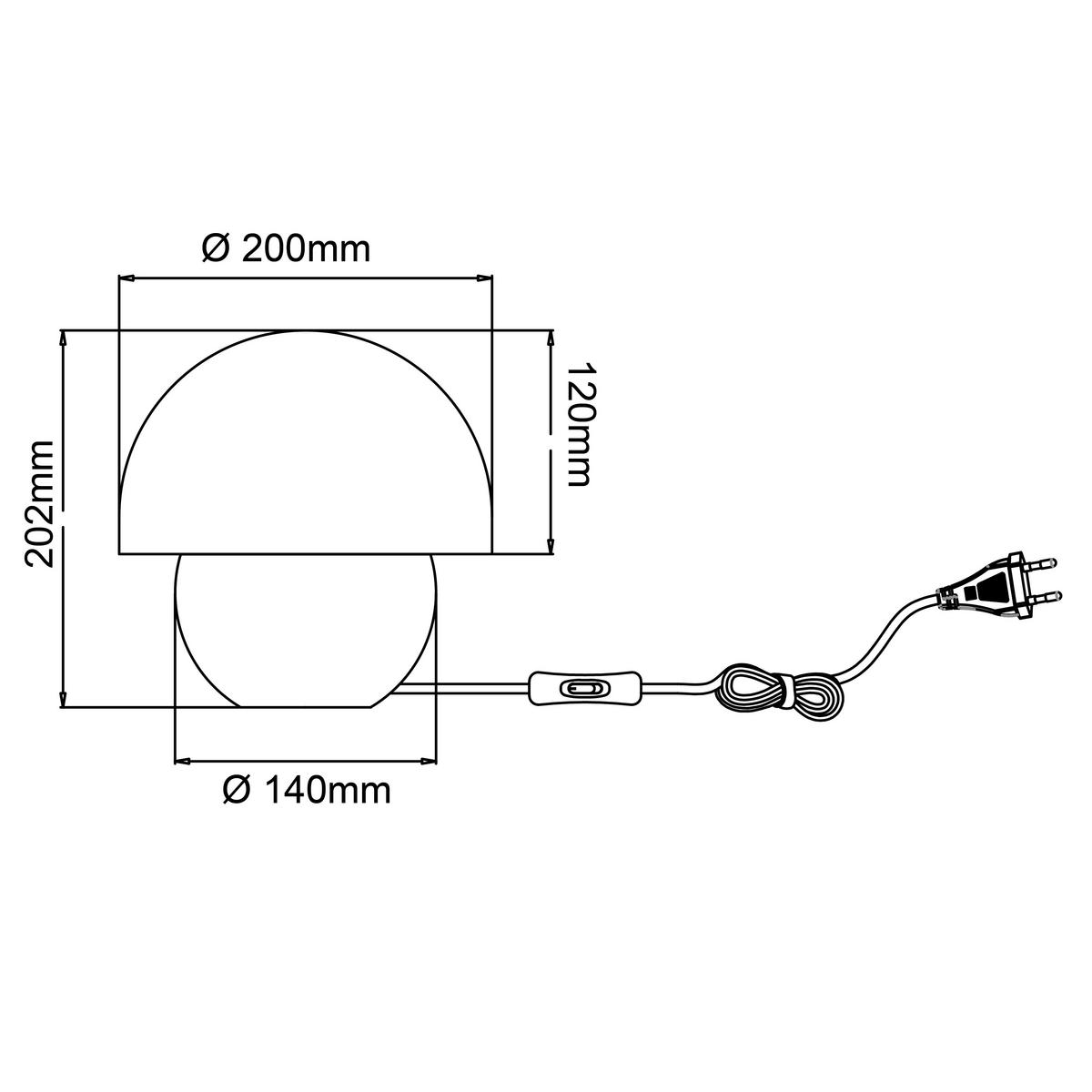 TISCHLEUCHTE 20/20,2 cm   - Hellbraun/Grau, Basics, Holz/Metall (20/20,2cm)