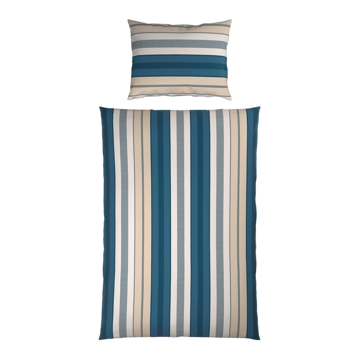 BETTWÄSCHE Mavie Satin 140/200 cm  - Blau, Basics, Textil (140/200cm) - Novel