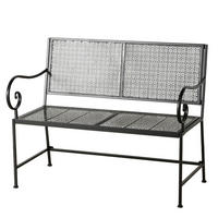 GARTENBANK Schwarz  - Schwarz, Basics, Metall (60/112/89cm)