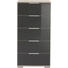 KOMMODE 49/102/41 cm - Eichefarben/Alufarben, Design, Glas/Holzwerkstoff (49/102/41cm) - Carryhome KOMMODE 49/102/41 cm - Eichefarben/Alufarben, Design, Glas/Holzwerkstoff (49/102/41cm) - Carryhome