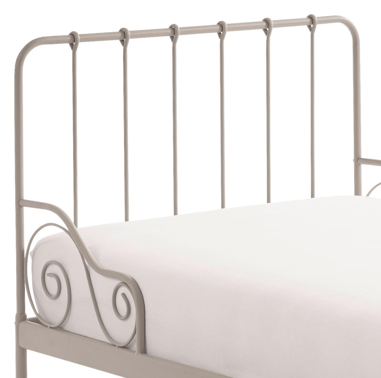 KINDER-/JUNIORBETT 90/200 cm Grau Grau  - Grau, ROMANTIK / LANDHAUS, Holzwerkstoff/Metall (90/200cm) - MID.YOU