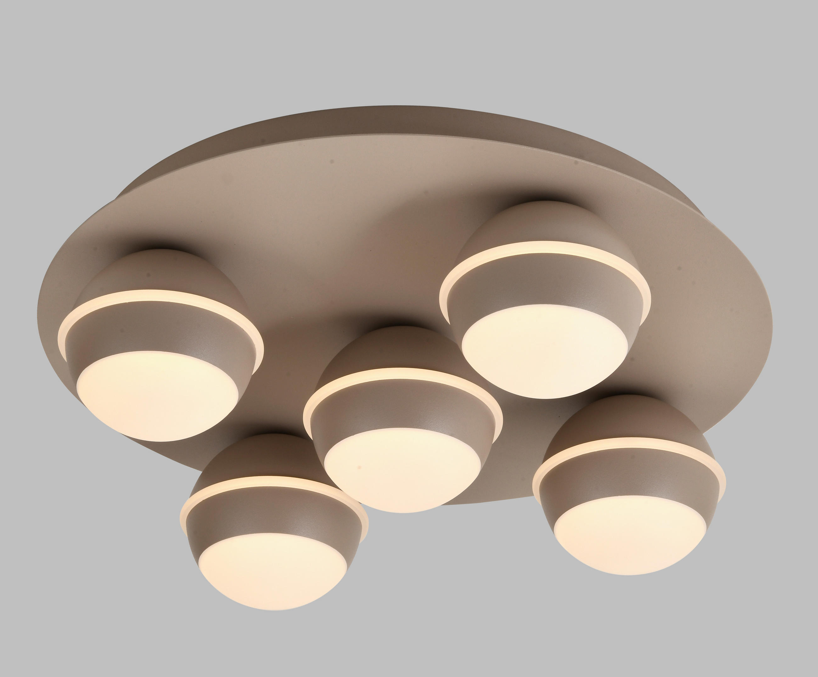 LED-DECKENLEUCHTE Biarritz 40/40/14 cm  - Sandfarben, Design, Kunststoff/Metall (40/40/14cm)