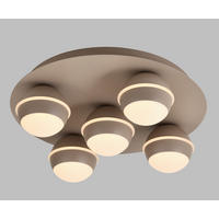 LED-DECKENLEUCHTE Biarritz 40/40/14 cm  - Sandfarben, Design, Kunststoff/Metall (40/40/14cm)