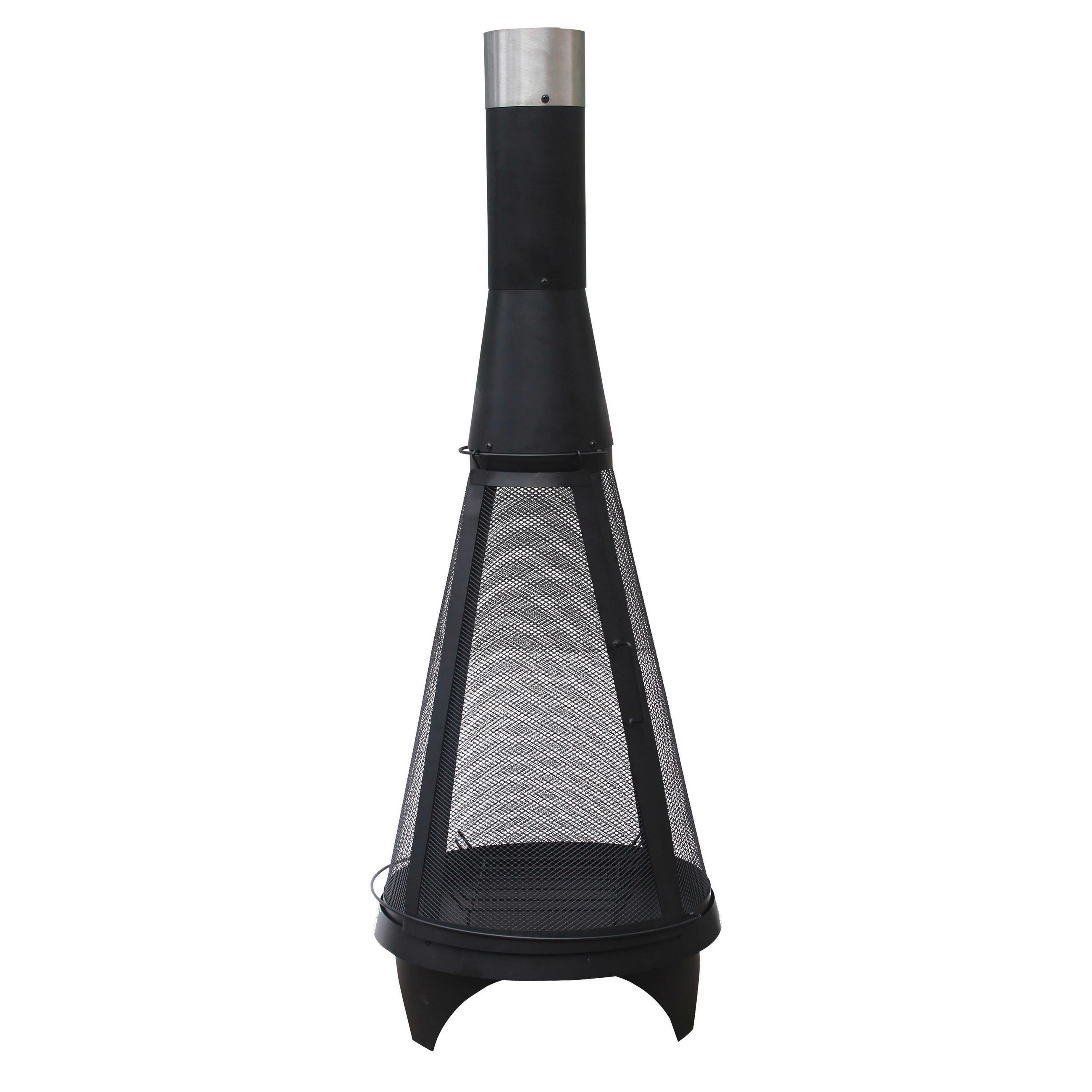 FEUERSTELLE  - Schwarz, Design, Metall (49/138/49cm)