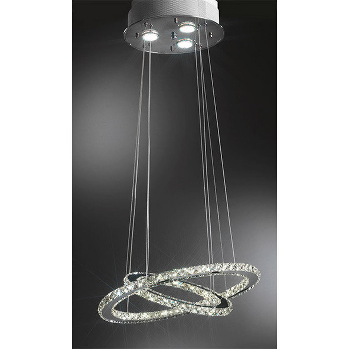LED-HÄNGELEUCHTE 45/120 cm   - Chromfarben, Design, Metall (45/120cm)