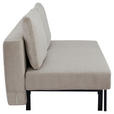 SCHLAFSOFA Cord Beige  - Beige/Schwarz, Design, Textil/Metall (191/92/99cm) - Carryhome