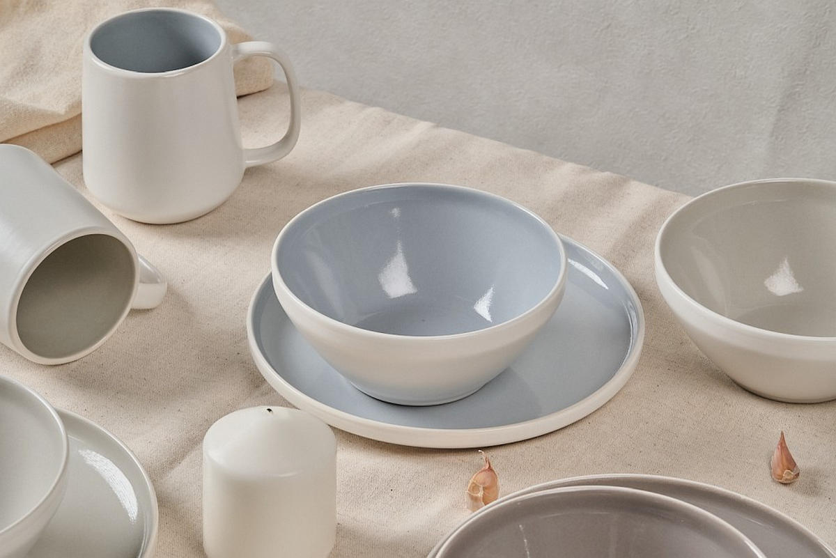 FRÜHSTÜCKSSERVICE Blau  - Blau, Design, Keramik - Novel