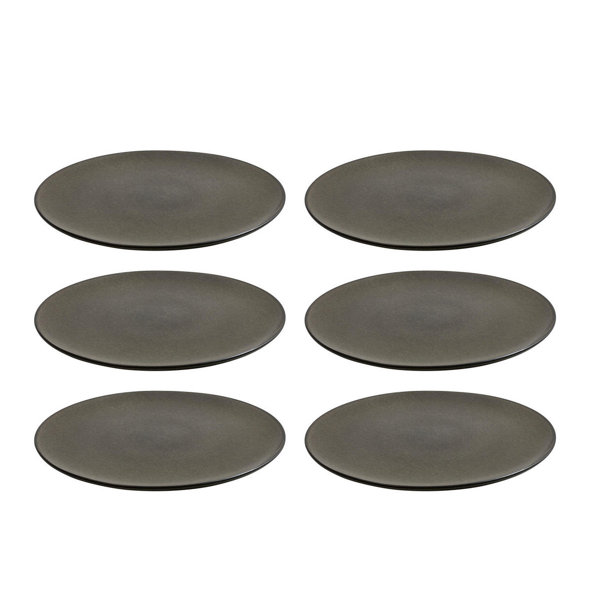 SPEISETELLERSET Graubraun 28 cm RAW Forest Brown  - Graubraun, Basics, Keramik (28cm) - Aida